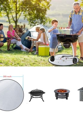 Barbeque Fire Pit Mat Heatproof Grill Mat Grass Lawn Grass