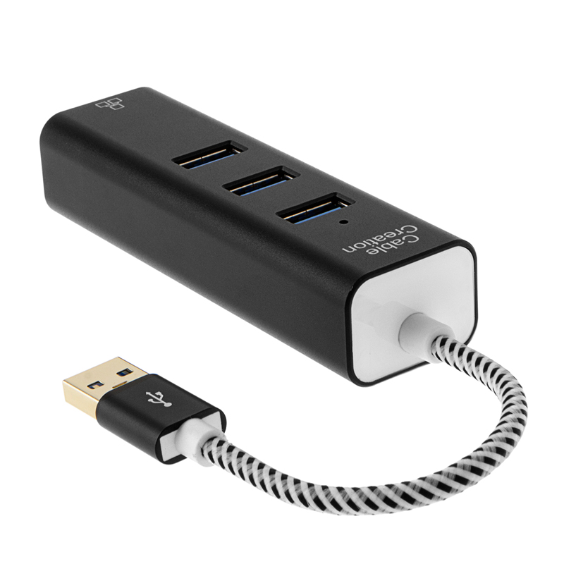 usb30延长线网路接口电脑macbook扩展集线千兆网HUB转换器笔记本