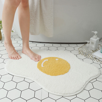 Funny Egg Hallway Bathroom Rug Entrance Carpet Area Rugs