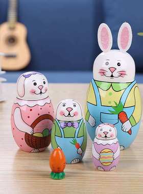 1 Set Wood Russian Nesting Dolls Matryoshka Dolls Babushka