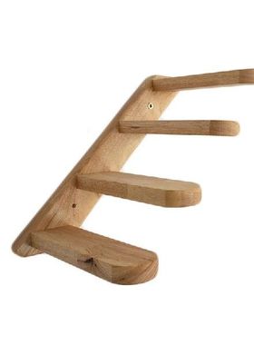 Cat Climbing Ladder Wood Cat Stairs With 4 Steps Wall