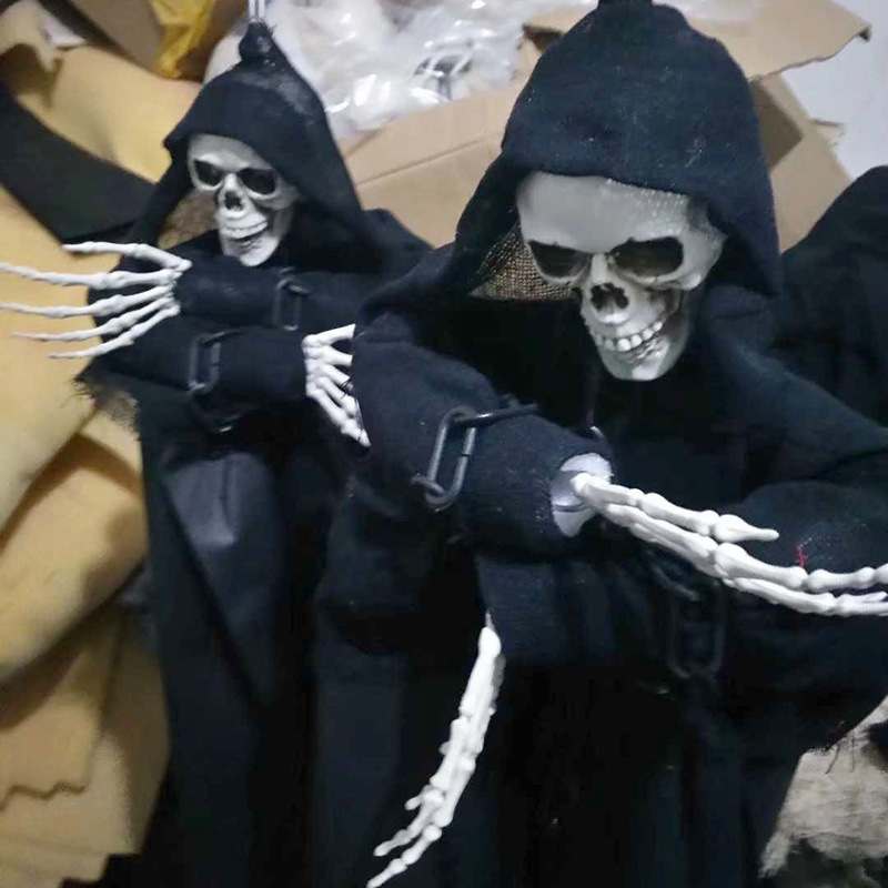 Halloween decorative blackw and white hanging ghosts hangin