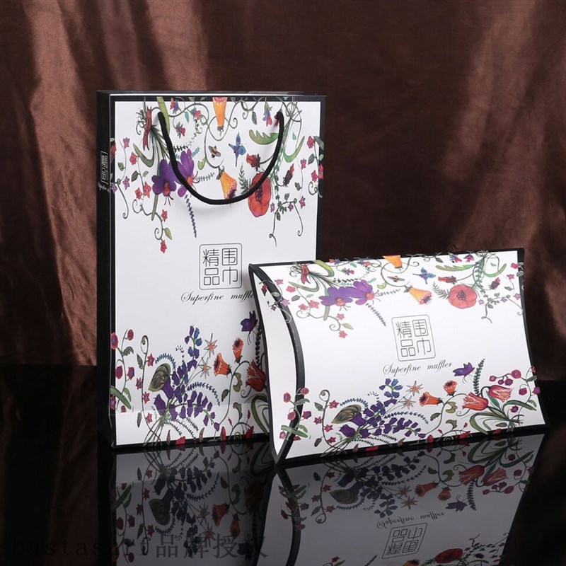 Scarf gift box direct supply silk scarf gift box exquisite