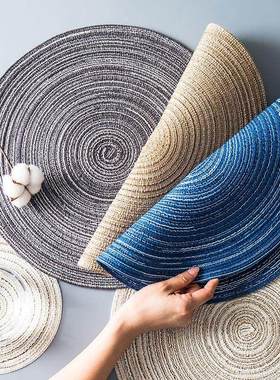 18CM round coasters 36CM hand-woven placemats