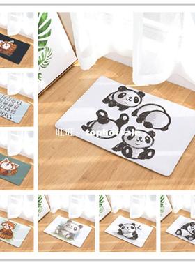 Funny Animal Panda Pattern Welcome Doormats Bathroom Kitchen