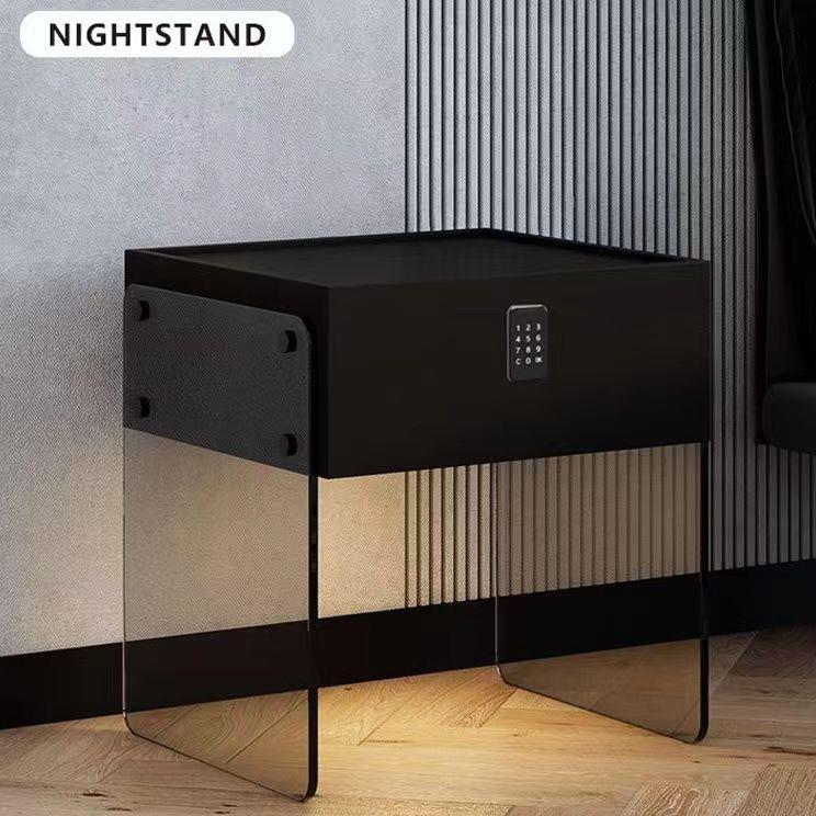 意式极简床头柜现代简约设计感创意北欧卧室收纳床边柜高级