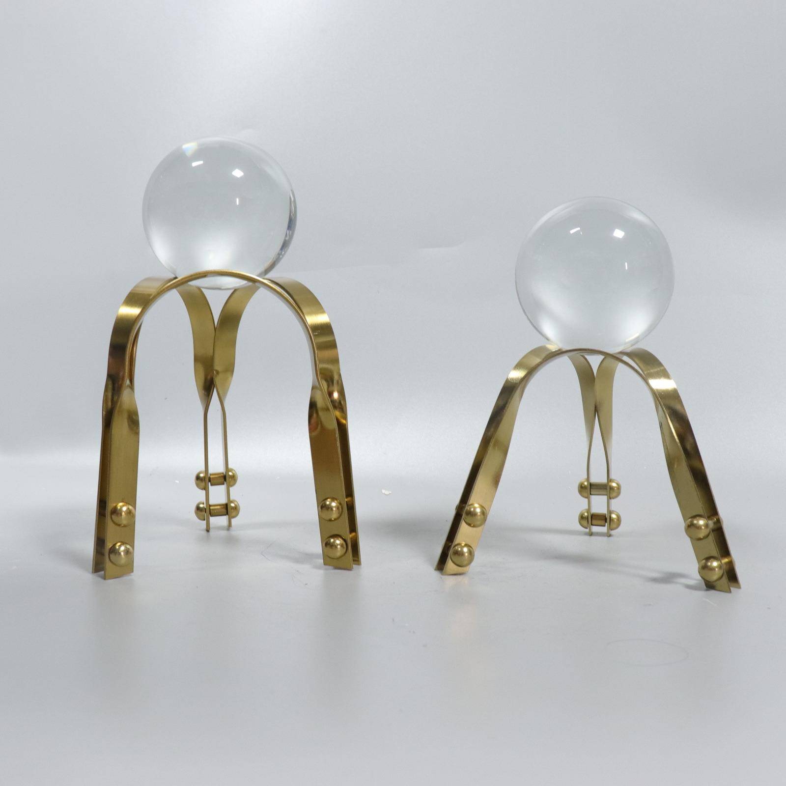 水晶球摆件客厅软装书柜办公室玻璃球北欧简约家居装饰品工艺品