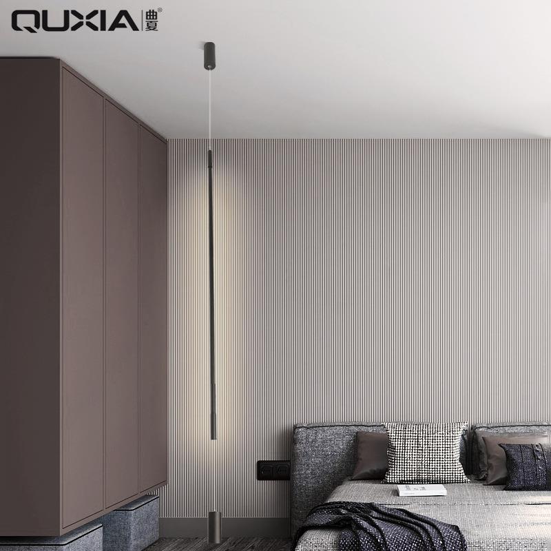 长筒吊线灯简约餐厅前台明装线条吊灯书房卧室客厅led吸顶吊线灯