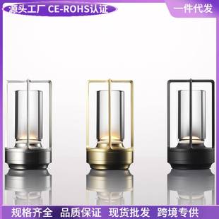 亚马逊跨境电商led充电台灯日式餐厅酒吧清吧氛围灯触摸小夜灯