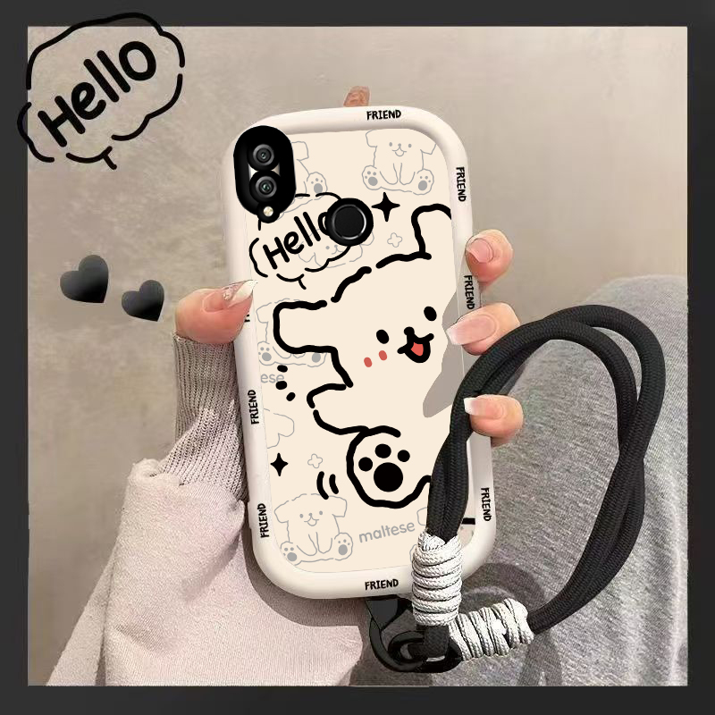 适用荣耀8X手机壳华为HONOR8X保护套H0N0R8X新款可爱软硅胶全包防摔HONORX网红八叉高级感爆款X8男女黑猫白狗
