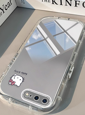 适用苹果6/7/8plus手机壳女款iPhonexr新款镜面苹果15/14/1312/11promax高级感xs全包防摔6s可爱kt猫7p卡通i8