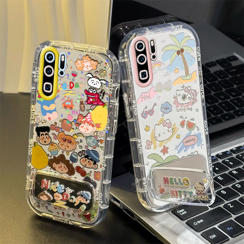 适用华为P30Pro手机壳P3OPro保护套P30P新款PPro可爱Plus潮镜面Polo曲屏Pr0全包RO防摔P三零Por男女小新kt猫