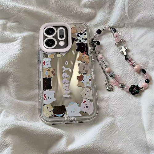 适用oppoReno14手机壳Reno14Pro新款保护套OPPO镜头全包防摔Rone化妆镜面子opopreno男女opp0pp0外壳小猫小狗