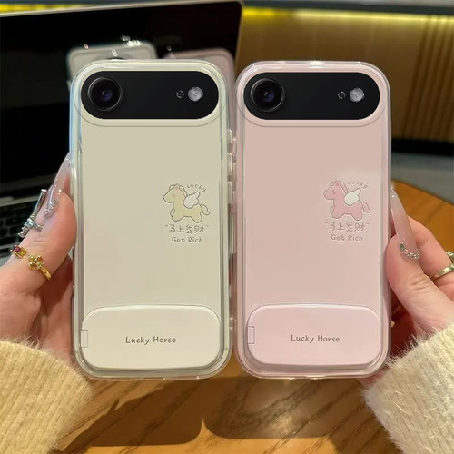 适用苹果Air手机壳iPhoneAir保护套iP17Ari新款透明硅胶镜头全包防摔iPhone专用Ar外壳iPhoneAr男女发财小马