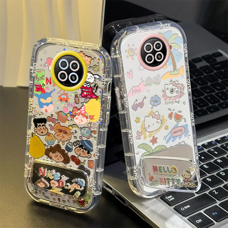 适用红米Note9手机壳5G版小米RedmiNote95G保护4G套Redmi新款RED可爱Not潮镜面n0te全包防摔noto男女小新kt猫