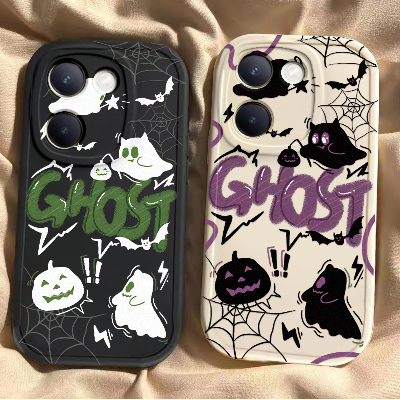 适用vivoy100i/y200手机壳新款女y300pro幽灵y52s全包防摔y35y37y36硅胶y31s卡通y55s可爱y3标准版y5s套m+软