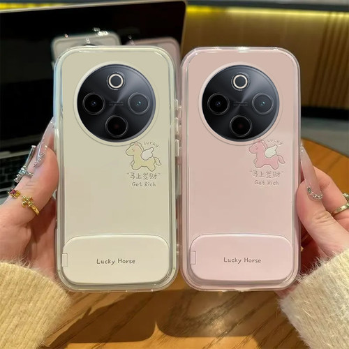适用vivoY300Pro+手机壳Y300t新款Por十高级感镜面V2456A保护套vovoy全包防摔viviy男女vivov加外壳发财小马