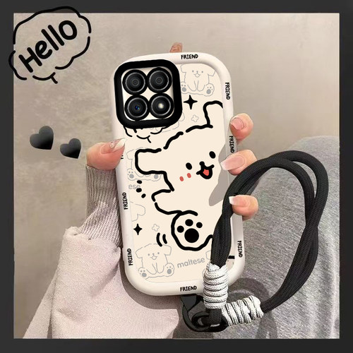 适用荣耀X30i手机壳华为HONORX30i保护套X3Oi新款i30X液态硅胶X3i专用可爱全包防摔X30L叉X301i男女黑猫白狗