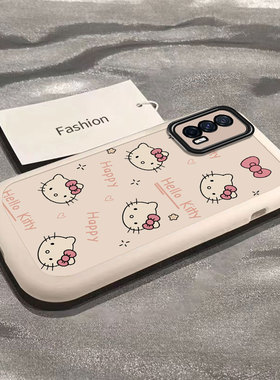 适用iqooneo5手机壳活力版新款vivoiQOONeo5Shappy凯蒂猫全包防摔保护卡通爱酷iq00noe5se硅胶软壳活力板套