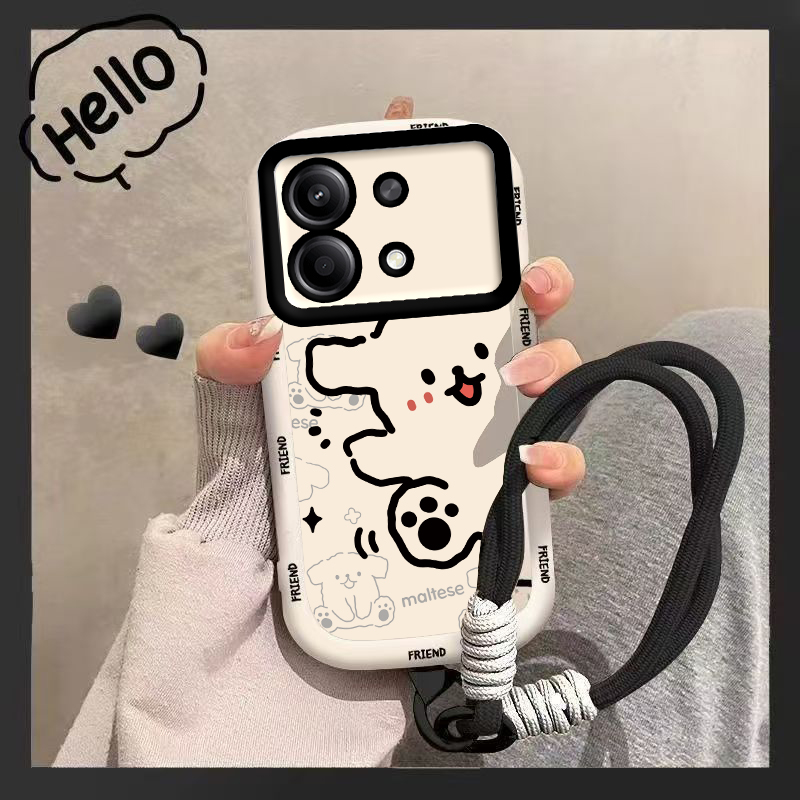 适用红米Note13RPro手机壳小米RedmiNote13R Pro5G保护套2311FRAFDC新款RPor软硅胶全包防摔not男女黑猫白狗