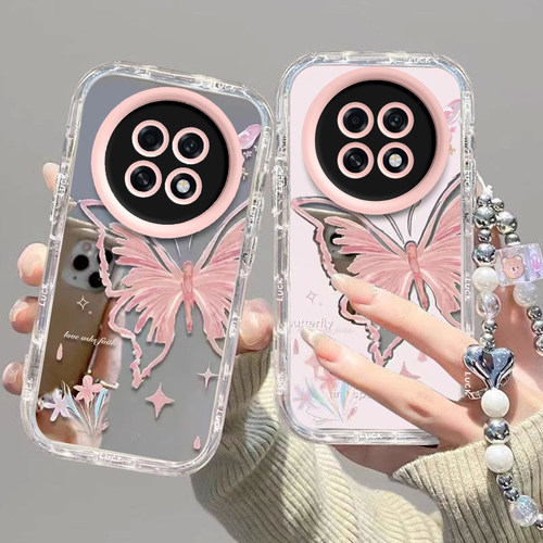 适用OPPOA6GT手机壳A6GT5G保护套OPPO新款化妆镜面软壳镜头全包防摔OPOPA高级感外壳OPA0PP0OPPA男女粉色蝴蝶