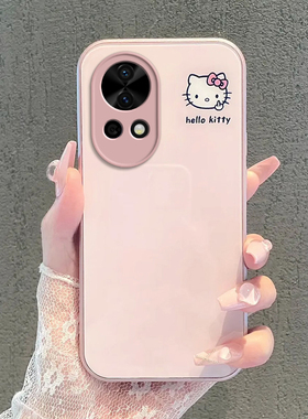 适用华为Nova13手机壳Nove13Pro保护套novo新款外壳nava金属漆玻璃n0va全包防摔nave诺娃Pr0可爱kt猫Por女生