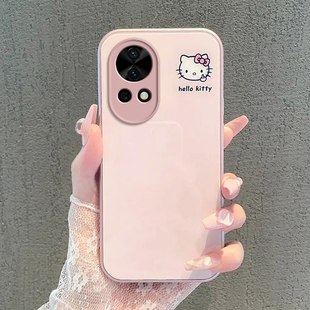 适用华为Nova13手机壳Nove13Pro保护套novo新款外壳nava金属漆玻璃n0va全包防摔nave诺娃Pr0可爱kt猫Por女生