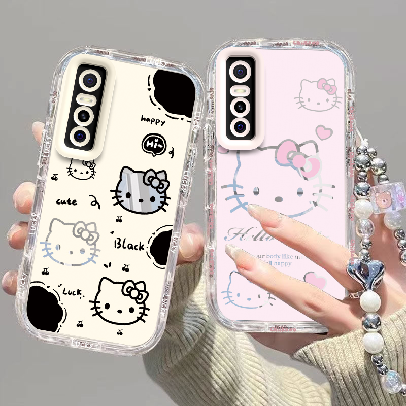 适用vivoS7e手机壳vivo S7e保护套活力版新款可爱硅胶可爱全包防摔vivis维沃vovos高级感viv0男女黑白kt猫
