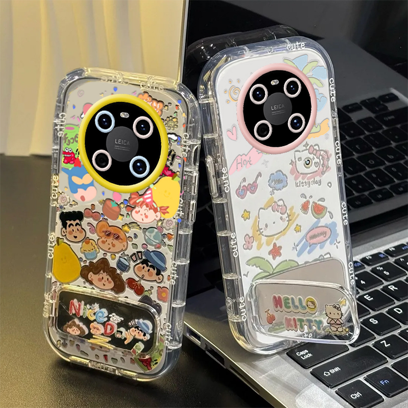 适用华为Mate40手机壳Mete40Pro+保护套M40Por新款MT40Pr0潮镜面Mata魅特4O迈特Meta全包防摔Met男女小新kt猫