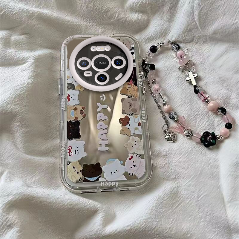 适用华为Mate80手机壳Meta80Pro新款M80Max保护套ProMax化妆镜面镜头全包防摔外壳POR魅特迈特MT男女小猫小狗