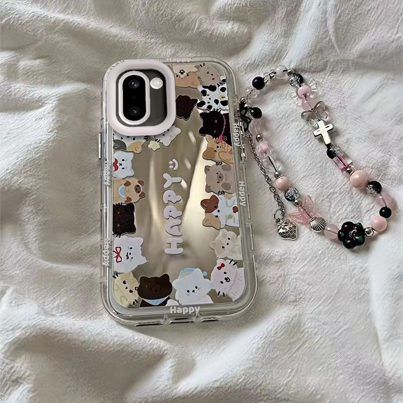 适用一加Ace6T手机壳1加Aec6T保护套PLR110新款OPPO化妆镜面镜头全包防摔1+AC6T专用外壳OPPOAce男女小猫小狗