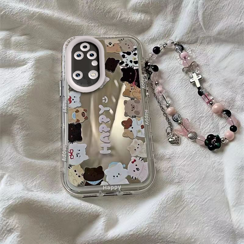 适用鼎桥P50手机壳TDTechP50保护套AVA一PA00华为TD智选Tech新款可爱TDP化妆镜面全包防摔AVAPA男女小猫小狗