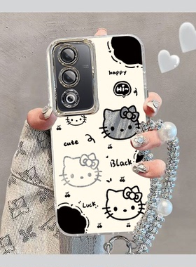 适用OPPOA3x手机壳OPPO新款A3i5G保护OPPOAX套OPA/OPPA软羽纱OPP0PP0PPO全包PPOA/OPOA防摔OPOPA女生黑白kt猫