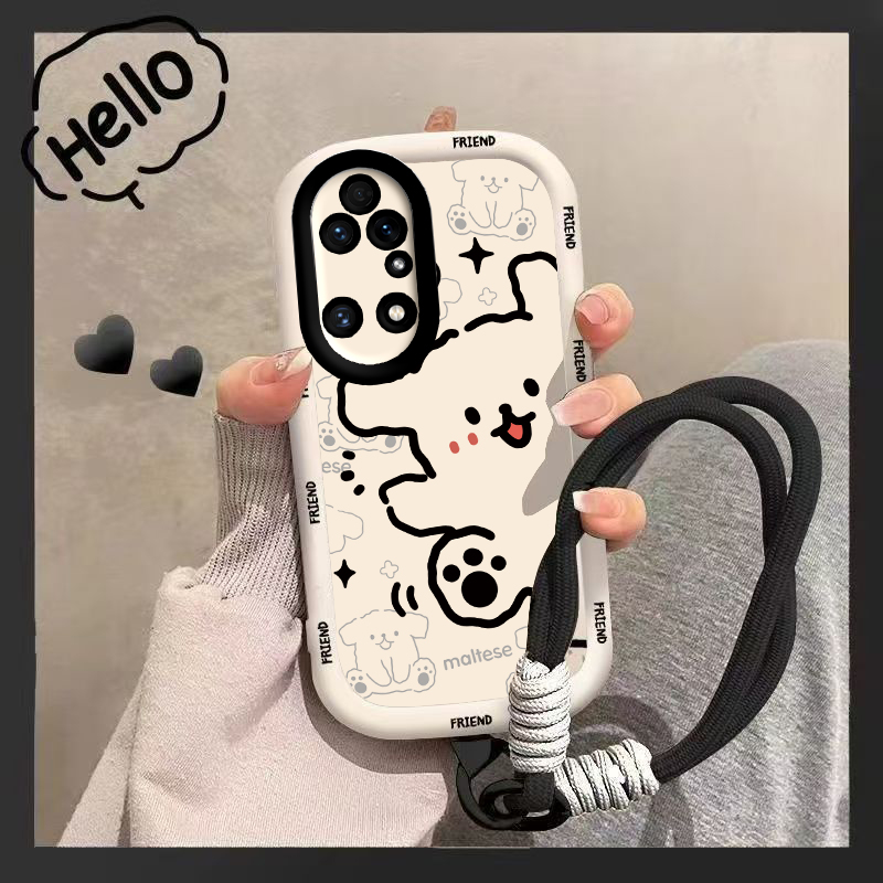 适用华为P50手机壳P50Pro保护套HUAWEIP五零新款P5O可爱软P5OPro液态硅胶Por全包防摔Pr0高级感男女黑猫白狗
