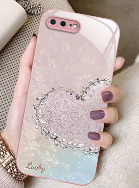 适用苹果6/7/8plus手机壳女款iPhonexr新款玻璃苹果1615/14/1312/11promax高级感xs全包防摔6s爱心钻7p情侣i8