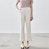 新款 裤 通勤气质休闲裤 长裤 子女 女高腰显瘦办公修身 纳纹2025夏季