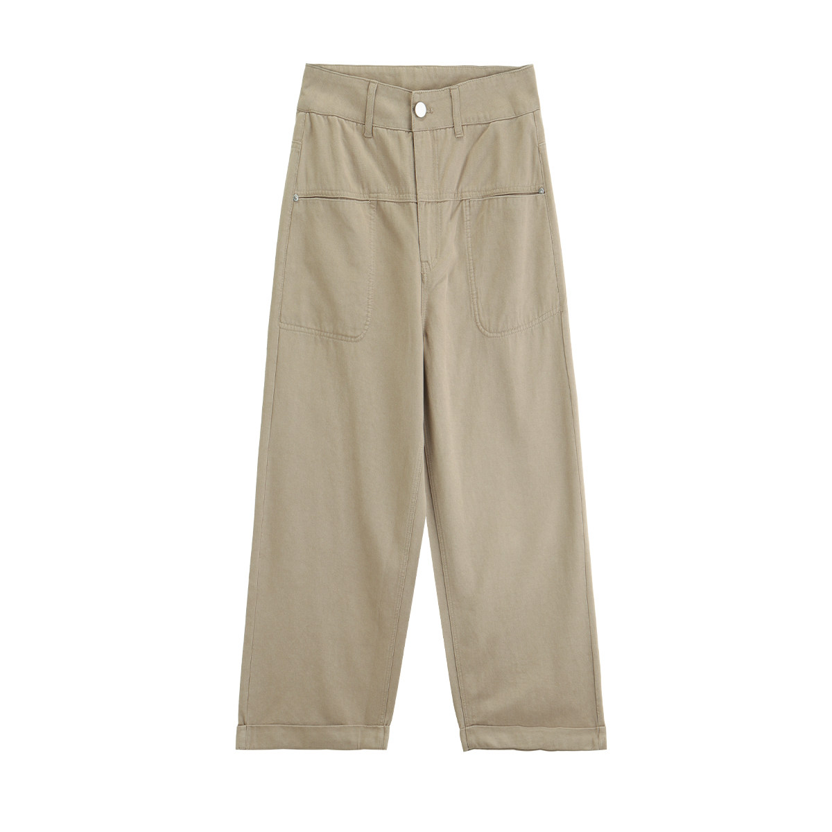 2025夏款纯色设计感休闲百搭阔腿显高显瘦长裤休闲裤女