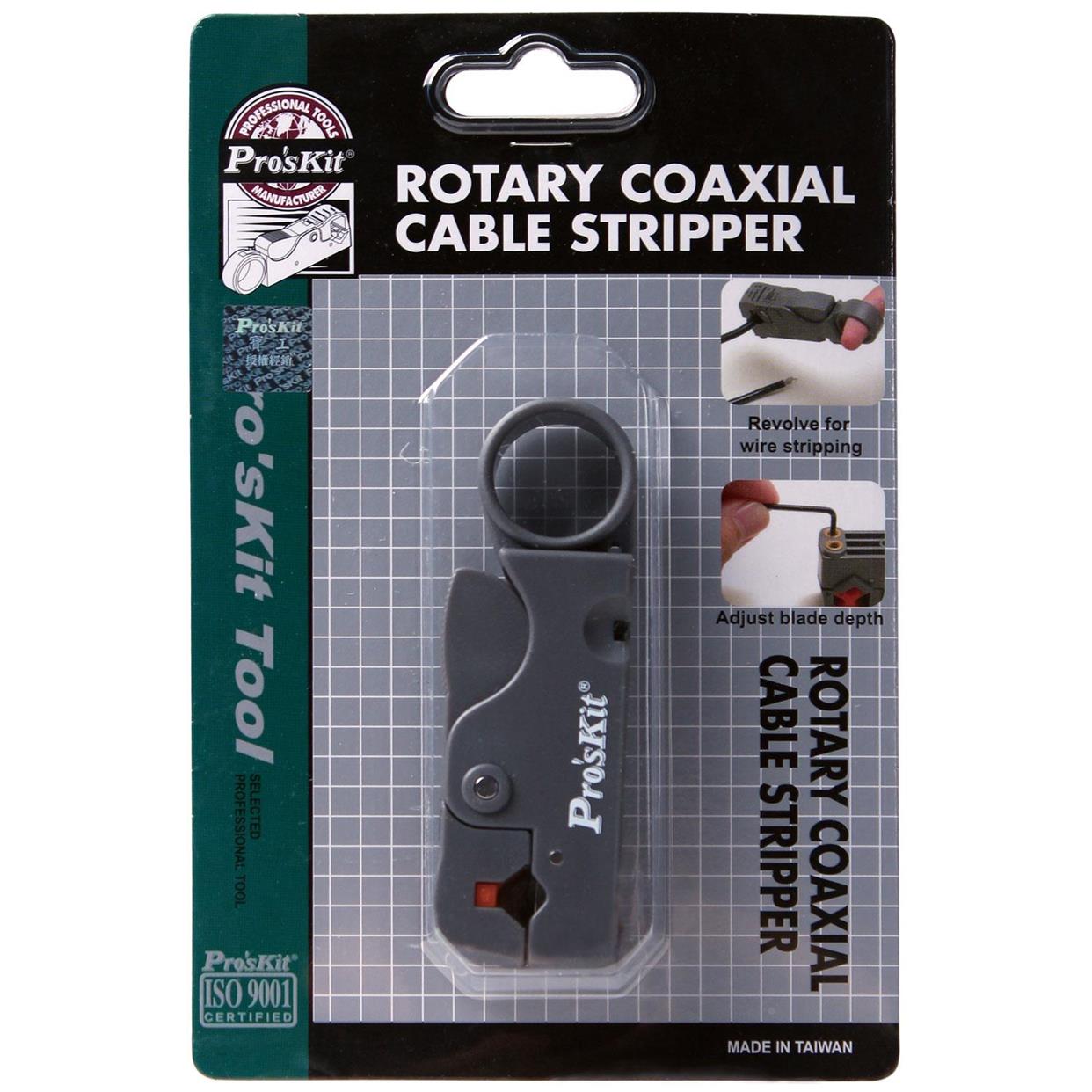 台湾宝工视频线同轴线旋转式剥线刀6PK-322 三刀同轴电缆剥线器