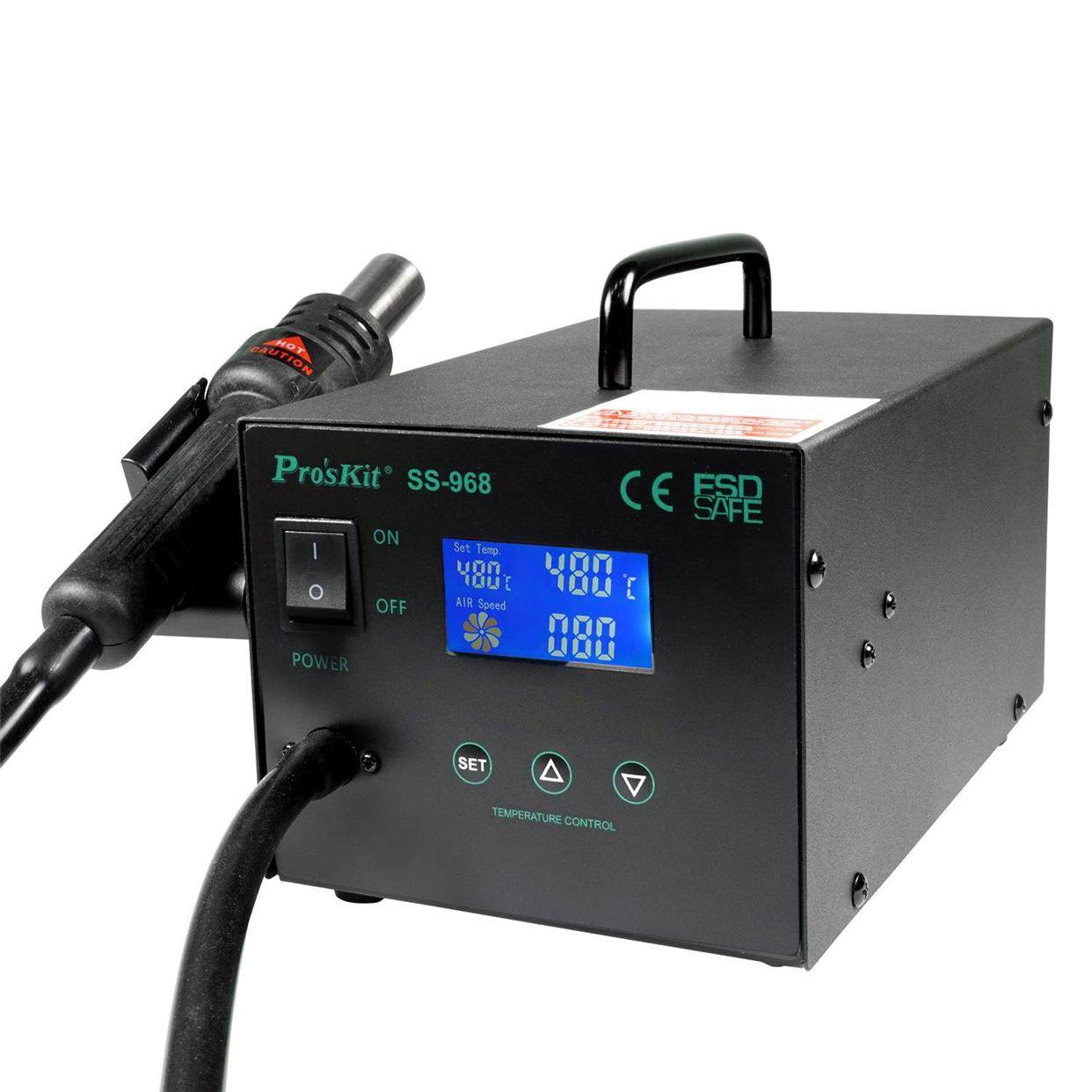 台湾宝工SS-968H  LCD数显智能热风枪 热风拆焊台拆拔焊台600W