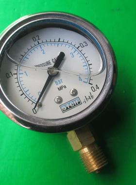 PRESSURE GAUGE STCIF 0-4BAR 0-0.4MPA 耐震压力表 油压表 60mm