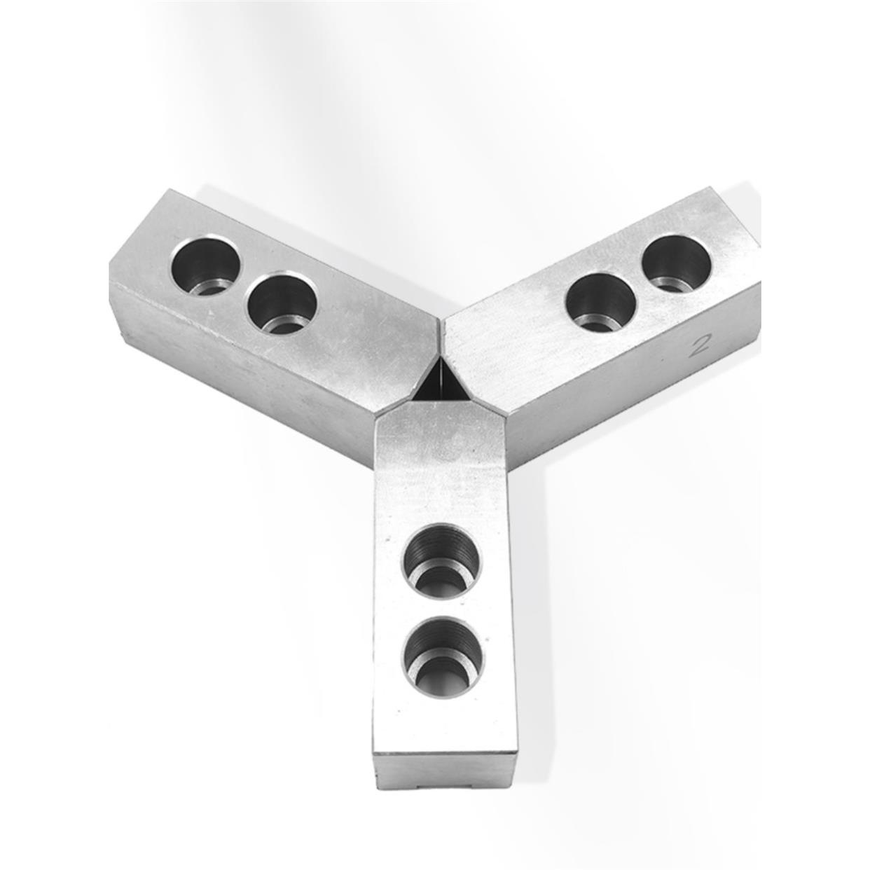 液压卡盘三爪油压软爪生爪卡爪加高加厚6寸8寸10寸数控车床夹头具