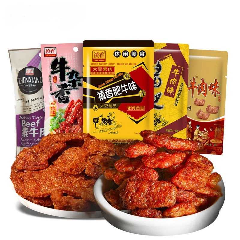 香菇肥牛18g80g糊涂牛肉酱肥牛肉味袋装大豆素肉休闲零食