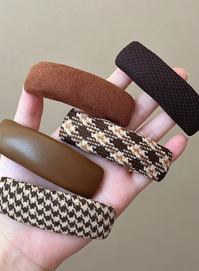 苏小北网红款美拉德千格鸟发夹女大号侧边刘海bb夹子后脑勺碎发夹