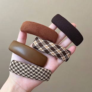 苏小北网红款美拉德千格鸟发夹女大号侧边刘海bb夹子后脑勺碎发夹