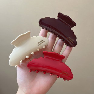 苏小北精致醋酸发夹女2024新款中等发量鲨鱼夹头饰高级感气质抓夹