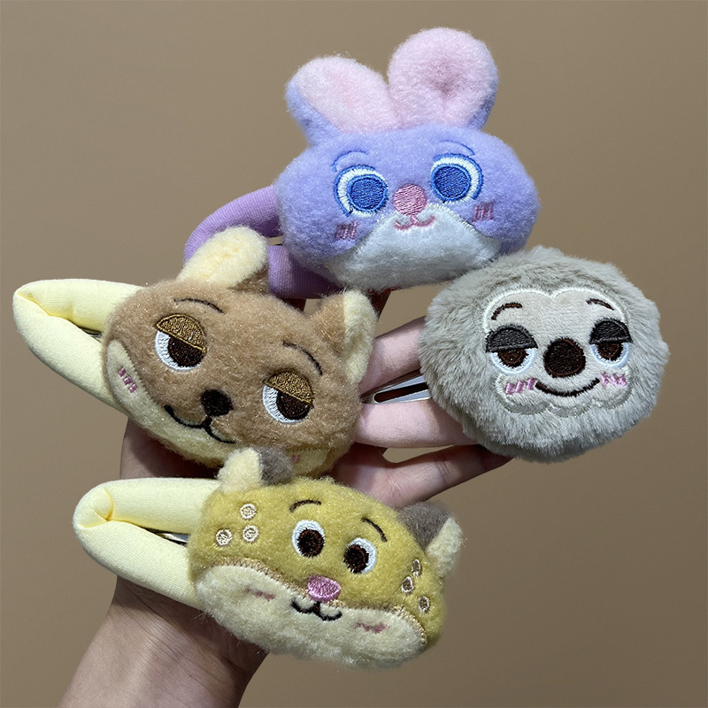 苏小北疯狂动物城卡通毛绒发夹兔子狐狸朱迪动物造型趣味侧边夹子,饰品/流行首饰/时尚饰品新,发饰,淘宝优惠券,粉丝福利购,淘宝优惠卷