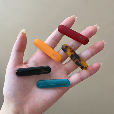 复古醋酸一字鸭嘴发夹女