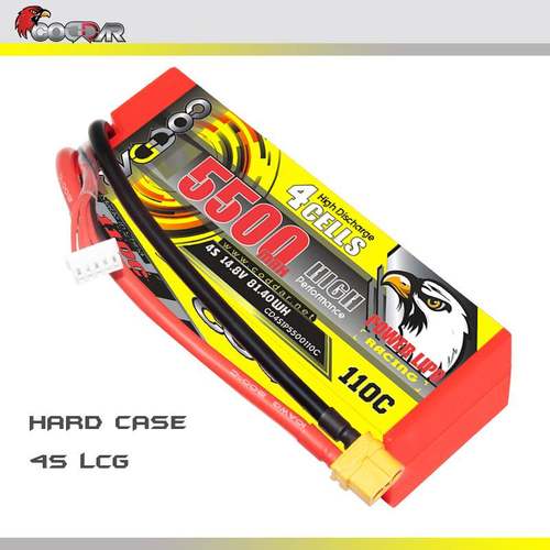 鹰氪CODDAR 5500MAH 4S 14.8V 110C RC车模1/8硬壳车模锂电池