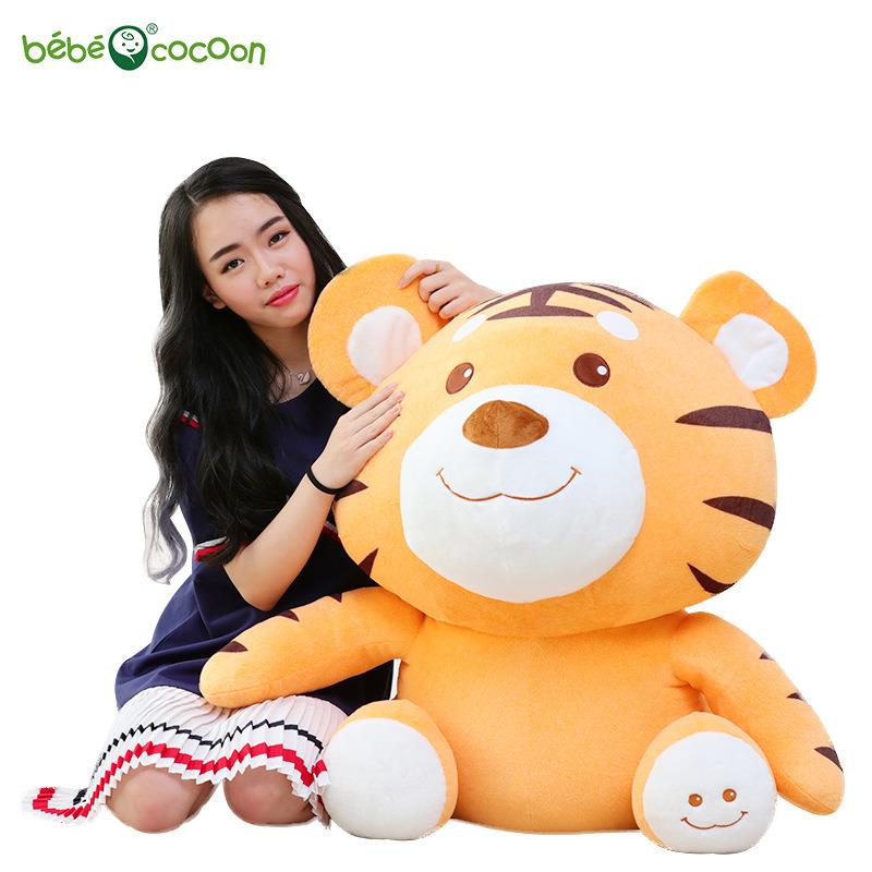 毛绒开心老虎挂件公仔多尺寸可选抱睡公仔80CM大尺寸玩偶