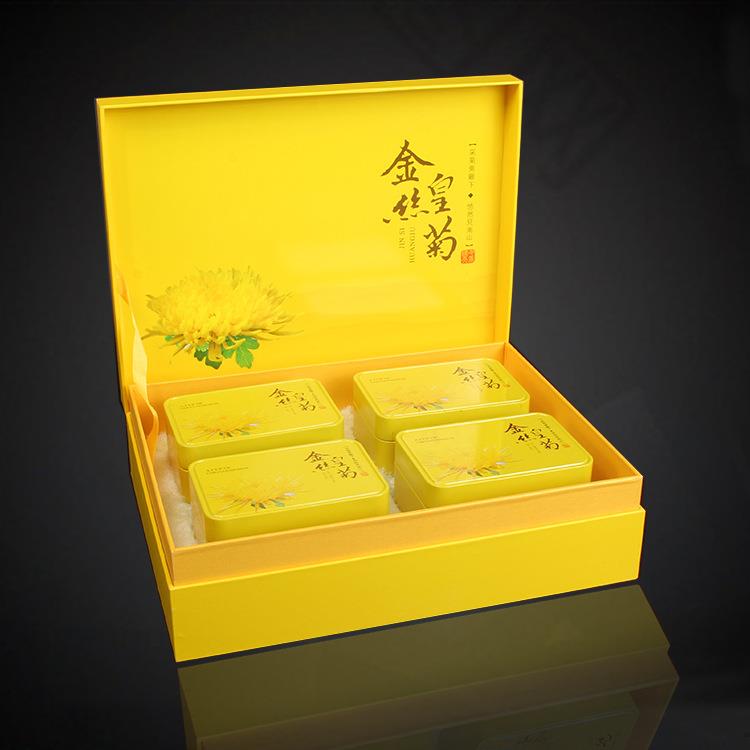 茶叶包装金丝皇菊大礼盒通用瓷面皇菊礼品盒装茶叶罐装手提袋